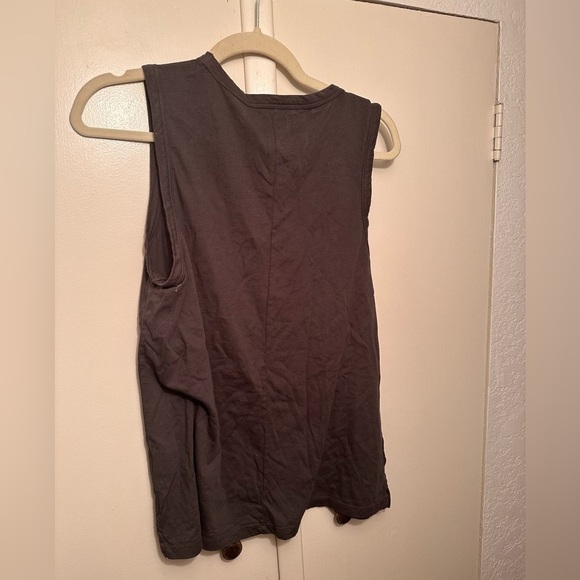 Mate The Label Tank Top Womens Size Large Charcoal Crewneck Organic Cott… - Picture 4 of 4